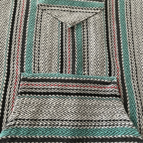 Señor López Pullover Hoodie Poncho Women’s S Striped Long Sleeve Top with Hood - Picture 9 of 12